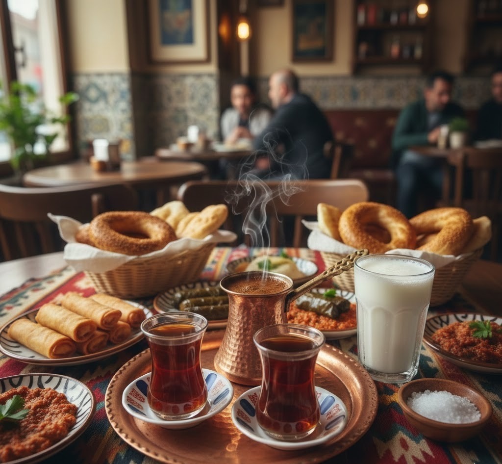 Tea and coffee are very common in Turkey.
