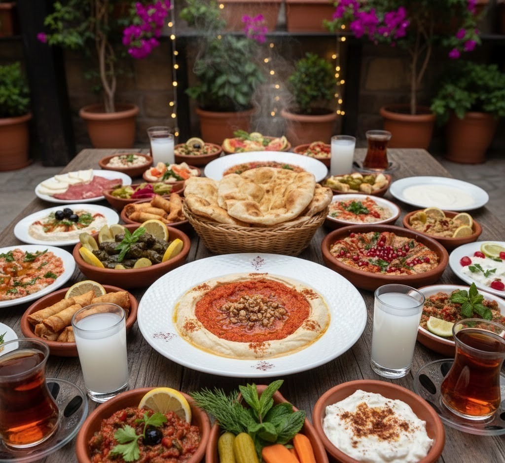 Mezze is a group of small dishes.
