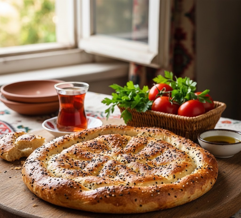 Turkish Pide Bread (Ramazan Pidesi)