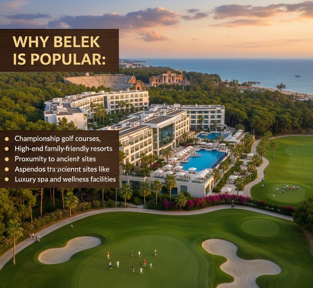 Belek is an internationally renowned tourism destination located east of Antalya.