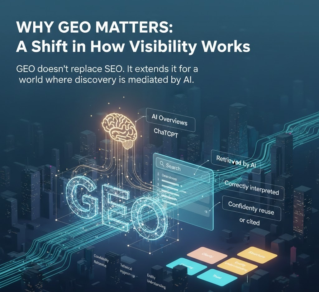 In classic SEO, success meant ranking as high as possible on a results page. Visibility was about position and clicks.
